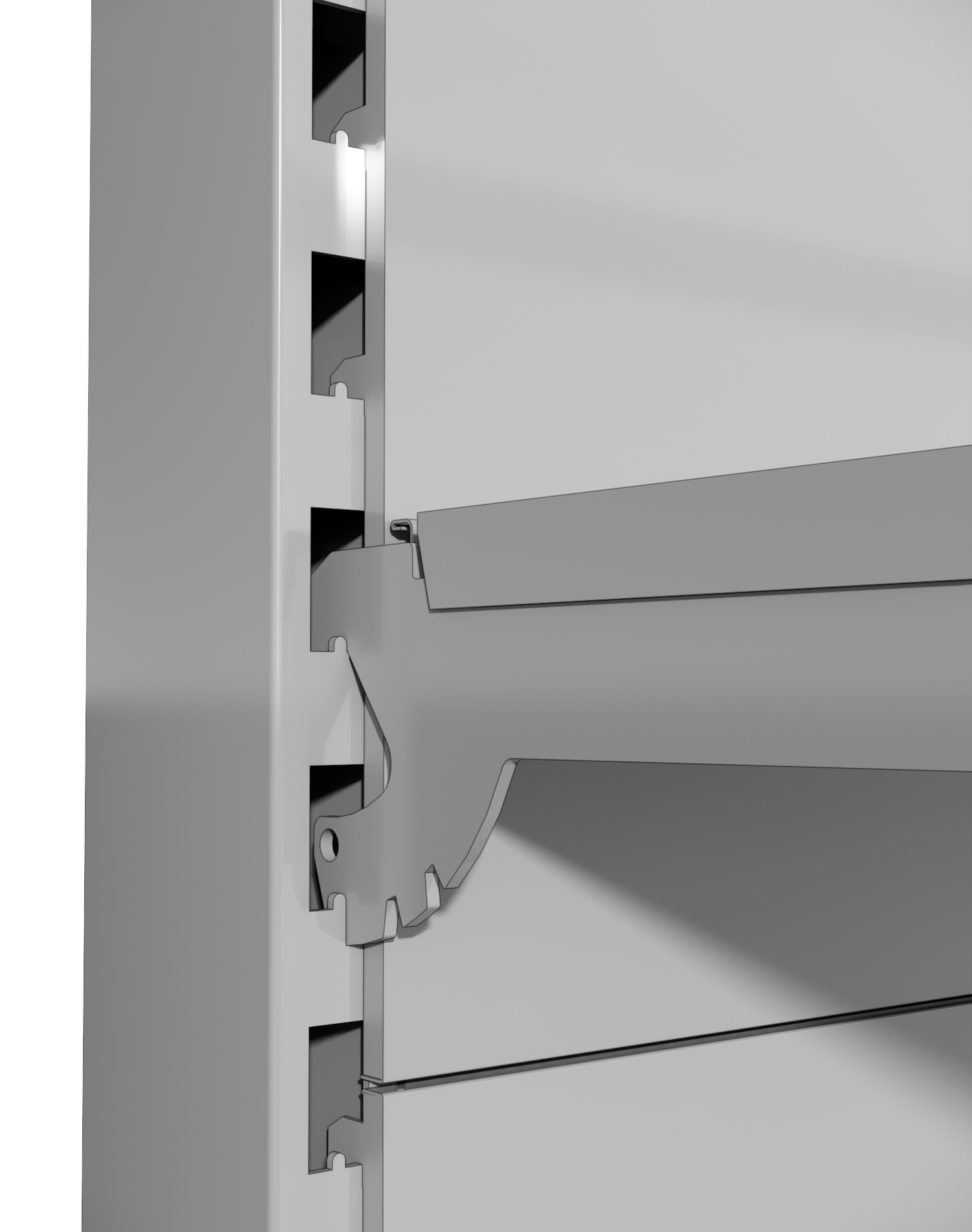 REGAŁ SKLEPOWY MAGO metalowy ścienny 210/100/45 - obrazek 3