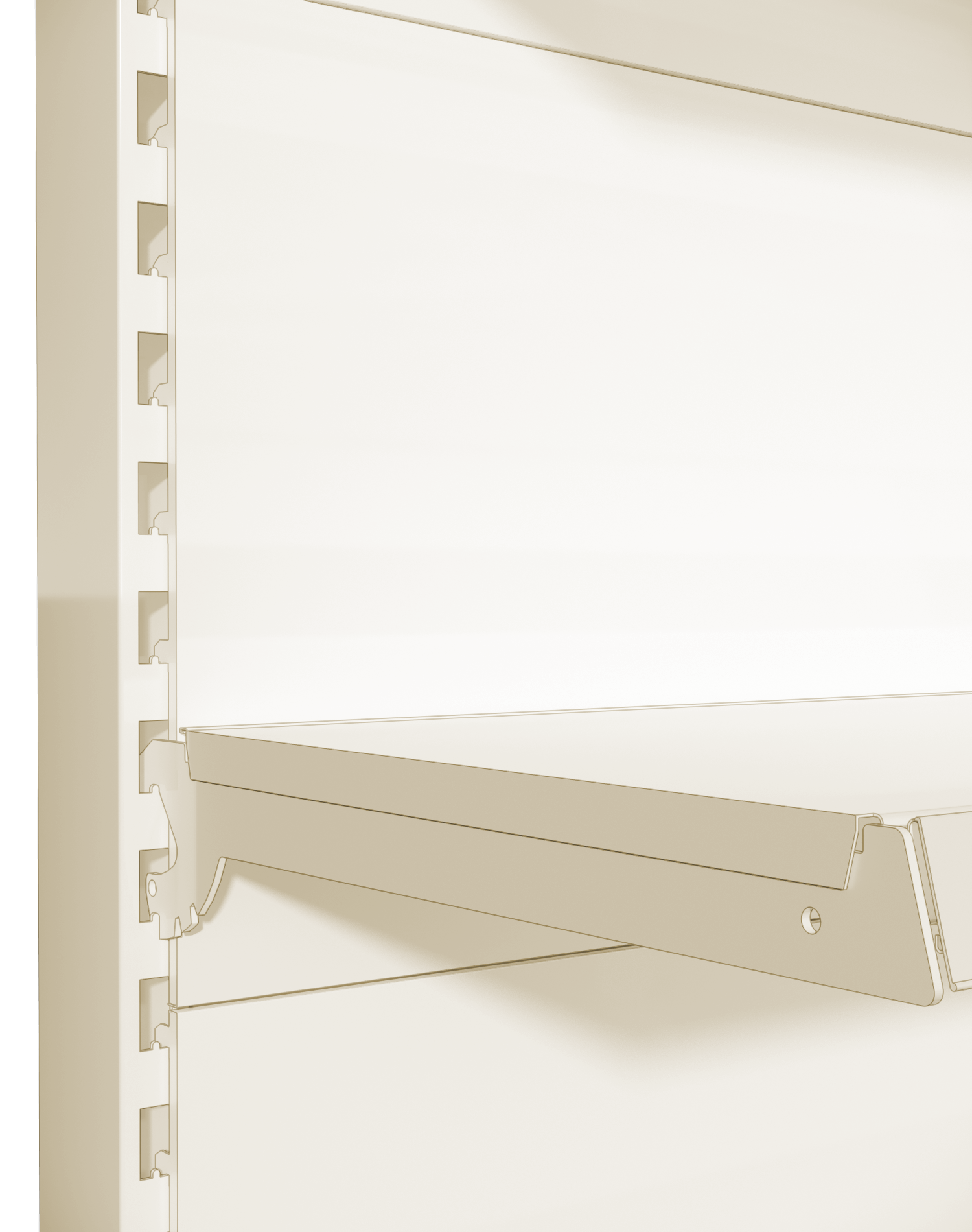 REGAŁ SKLEPOWY MAGO metalowy ścienny 210/100/45 KREM - obrazek 4