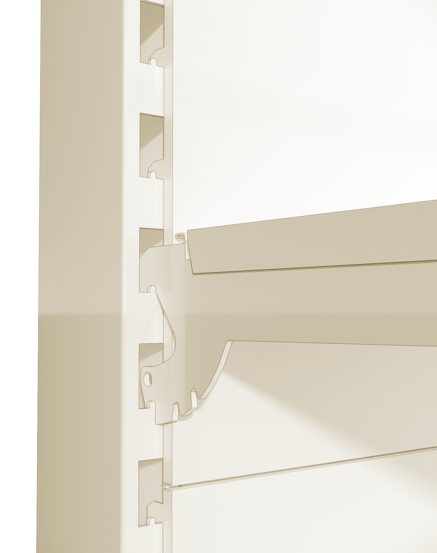 REGAŁ SKLEPOWY MAGO metalowy ścienny 210/100/45 KREM - obrazek 6