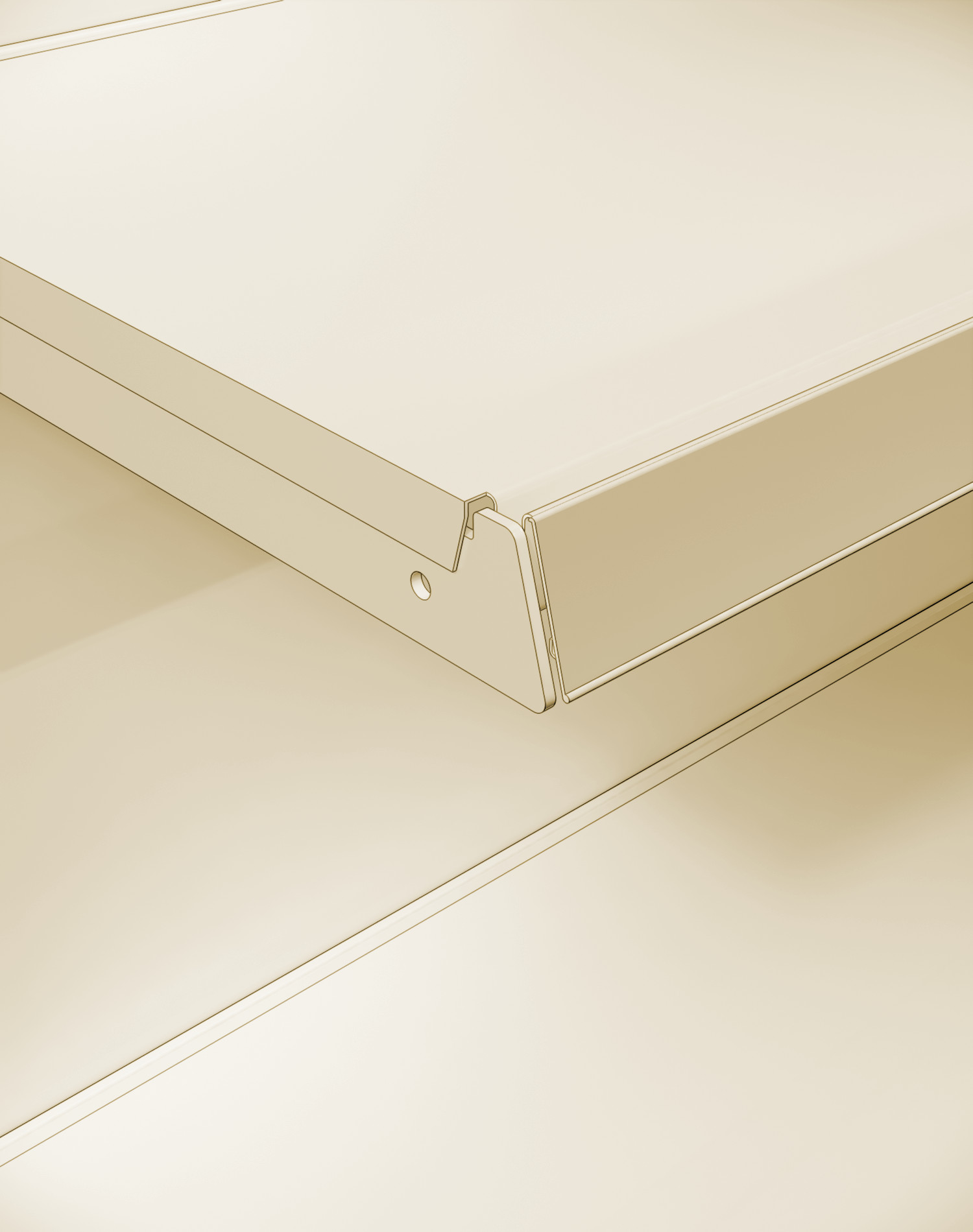 REGAŁ SKLEPOWY MAGO metalowy ścienny 210/100/45 KREM - obrazek 5